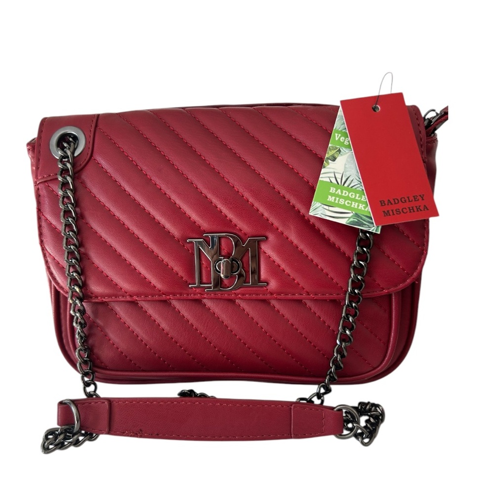 Badgley Mischka Vegan Leather Crossbody Bag